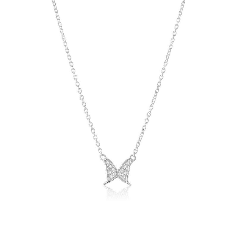 Petite Papillion sparkling necklace gynning