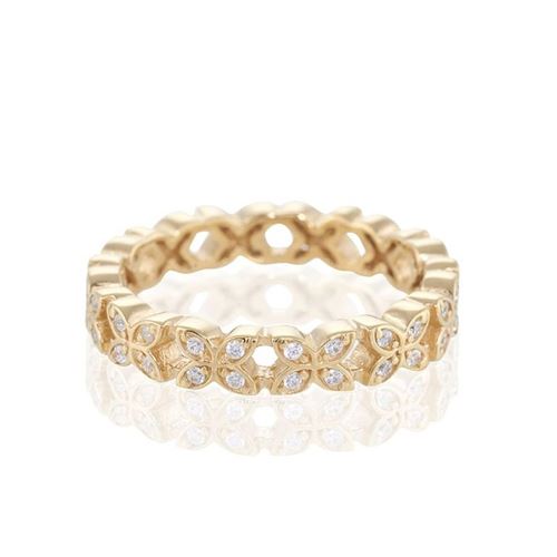 Sparkling Ellipse Mini Ring Guld