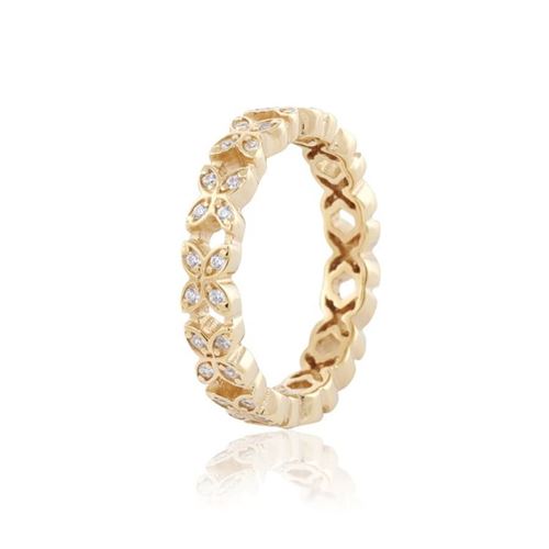 Sparkling Ellipse Mini Ring Guld