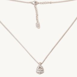 petite miss alice necklace /crystal- silver